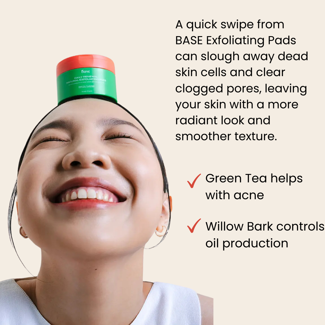 Slough away dead skin cells with Base Daily Renewal Exfoliating Pads